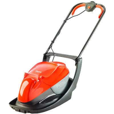 The flymo easi glide 300 lawnmower is the next step up from the popular Flymo Hovervac. It used the same powerful motor but has a slightly wider cutting width, longer power cable and collection box that compacts and collects the grass cutting. Excellent for medium sized gardens The flymo easi glide 300 lawnmower is the next step up from the popular Flymo Hovervac. It used the same powerful motor but has a slightly wider cutting width, longer power cable and collection box that compacts and collects the grass cutting. Excellent for medium sized gardens