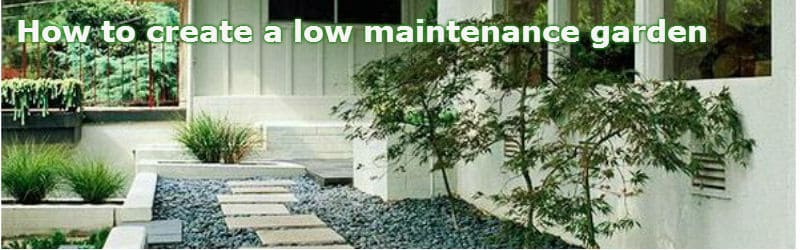 low maintenance garden design for creating a maintenance free garden.