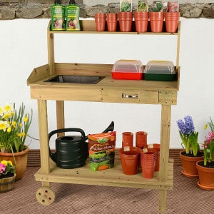 Garden potting table