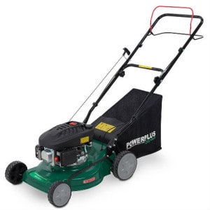Powerplus 410mm petrol lawn mower review - best entry level model
