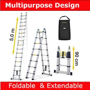 Best Telescopic Ladder for Trade - Nordstrand 5m Telescopic Multipurpose Ladder Review