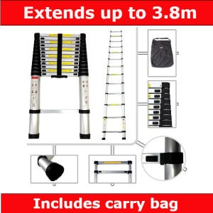 Sotech 3.8m Telescopic Ladder - Our Best Pick