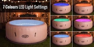 Lay-Z-Spa Paris inflatable hot tub LED light show