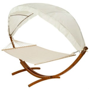 TecTake XXL HARD WOOD DOUBLE HAMMOCK WITH HAMMOCK FRAME Review