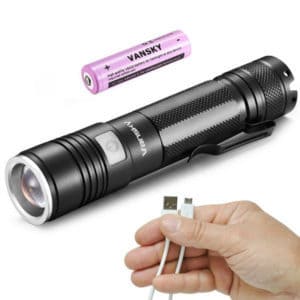 Vansky Mini Torch USB Rechargeable Flashlight
