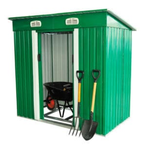 Outsunny 4 x 6 ft Pent Roofed Metal Garden Shed Review