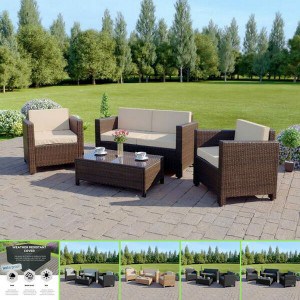 Abreo Garden Rattan Furniture Patio Set 4 Seater Review