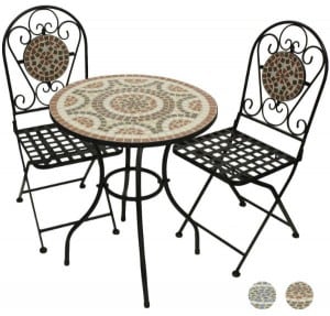 Woodside Terracotta Mosaic Garden Table And Folding Chair Set Review