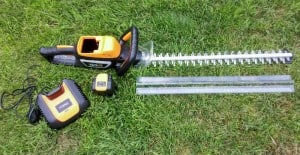 TackLife Cordless Hedge Trimmer full set Review - We tested this hegde trimmer over several weeks on different hedges including privet, laurel, leylandii as well as for trimming back trees.