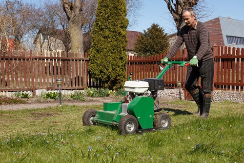 aeration which also works well when using in conjunction with scarifying. Aerating your lawn allows better airflow and provides nutrients and water with the opportunity to penetrate compact lawns that are otherwise preventing the lawn from getting essential nutrients.