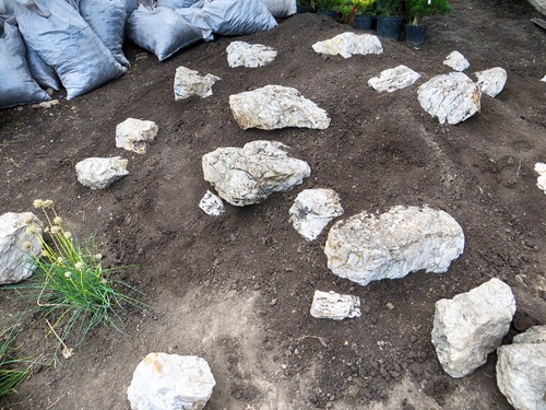 preparing a site for a rockery