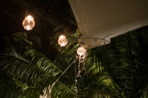 Garden awning lighting