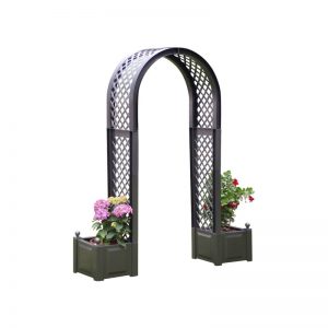 Tamarac Arch with Planters