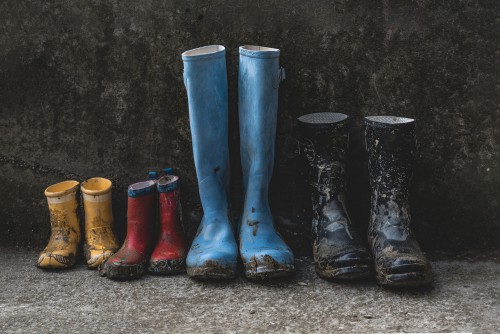 Comparing different sized wellies