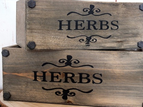 old Herb planter boxes