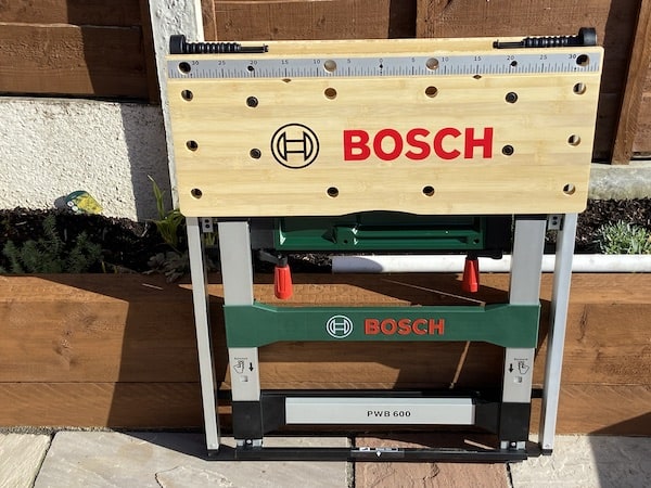 Bosch PWB 600 Work Bench folded down in only 3 seconds
