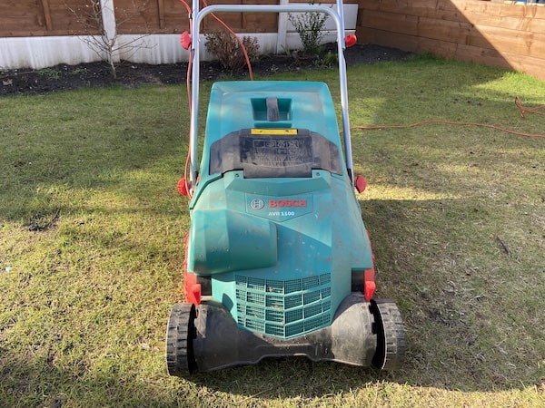 My Bosch AVR 1100 Verticutter Lawnraker which has been used for many years