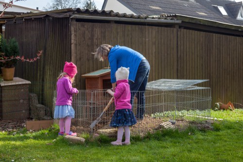 Rabbit hutch with run