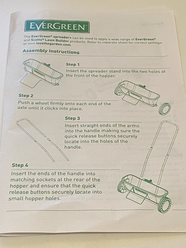 EverGreen Easy Spreader Plus build instructions