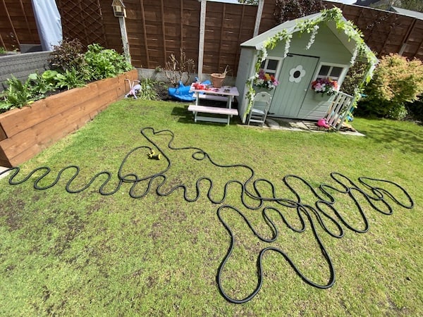 Hose when expanded at 150ft