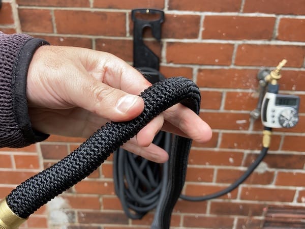 Close up or hose when not expanded