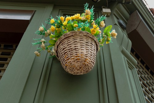 Choosing to use artificial hanging basket can be good for public places as some people are asthma or hay fever which can be triggered by real hanging baskets on rare occasions