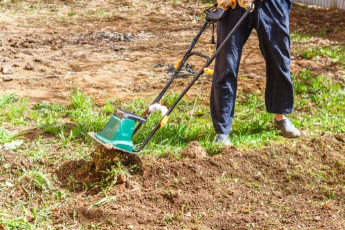 Tiller allotment with mini electric tiller