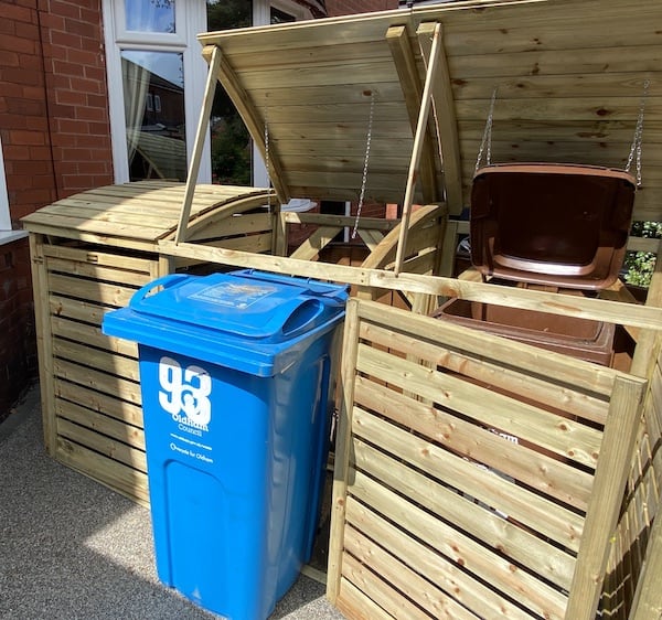 Rowlinson Triple Bin store with one bin almost taken out