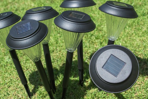 Set of garden solar lights ideal for paths and borders