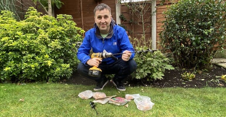 If you have lots of bulbs to plant you can't make it any easier than using a bulb auger, there affordable, easy to use and I wish I invested in one years ago.