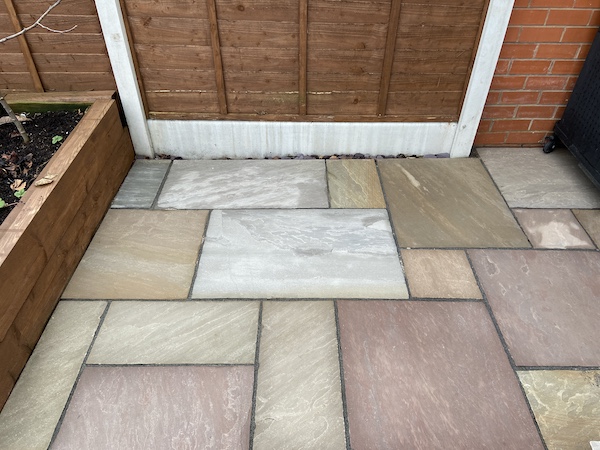 York stone patio after treating with patioseal extreme patio cleaner