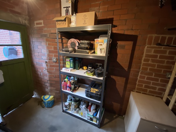 Storalex boltless garage store shelf