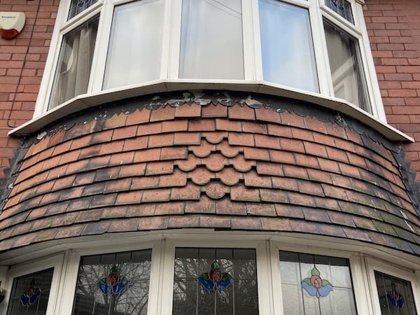 front tiles on house before applying Patioseal Xtreme Patio Cleaner