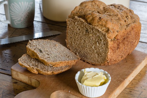 home baked wholemeal bread