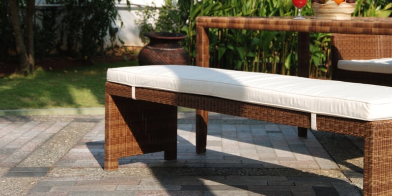 Cushion Cream Bench Anthracite 3 Seater Poly-Rattan Garden Bench Hamar 