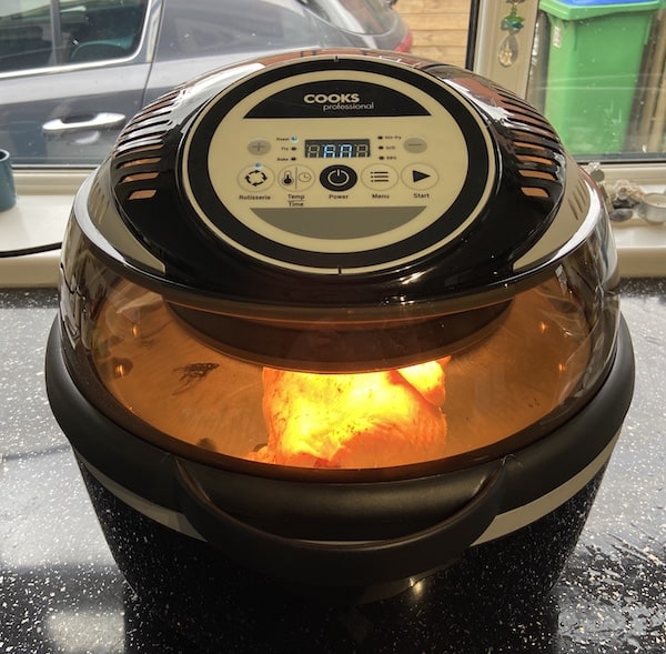 Cooks Professional Air Fryer Halogen Oven Rotisserie with Digital LCD Display which I have been testing and using to see how it compared to other models