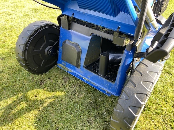Mulching plug that allows the mower to chop the grass clipping into tiny pieces and return them to the lawn as nutrients