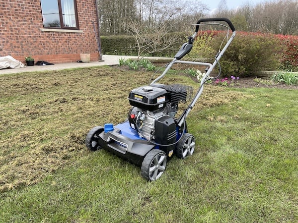 My Hyundai 210cc 400mm Petrol Lawn Scarifier & Aerator which has  been very reliable and never misses a beat