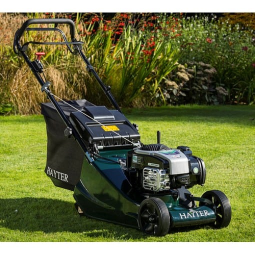 Hayter Harrier - 41 PRO Rear Roller Self Propelled Petrol Lawnmower which has a rear roller and creates probably the best stripes of any mower