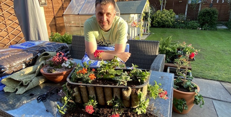 After recently planting up this strawberry planter and alpine rockery planter , I decided to plant two new window troughs with summer basket plants so I decided to put together this guide