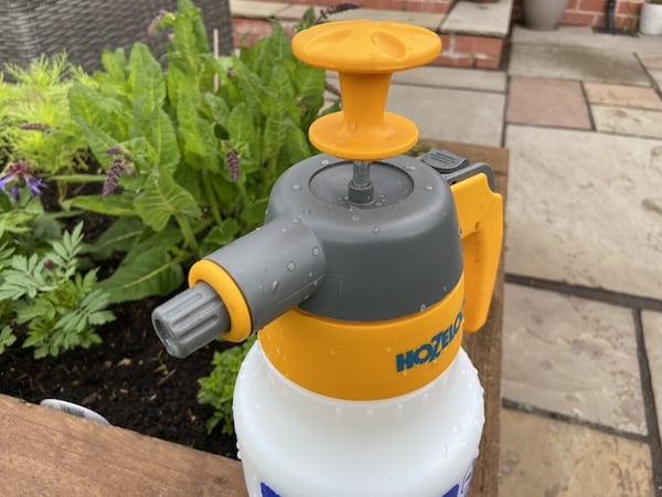 Testing garden sprayer