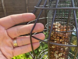 Checking the thickness of the case wire as squirrels can easly chew through cheaper feeders with thin wire cages