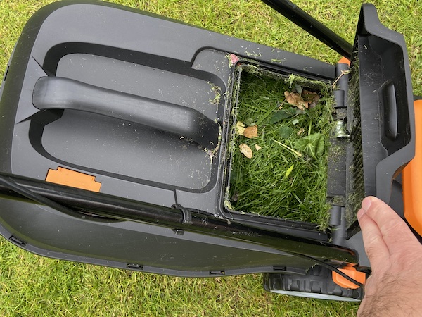 30 litre collection box on Worx mower