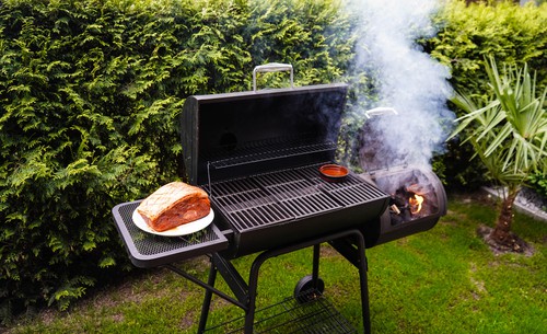 Off set smoker on charcoal bbq a great choice for those looking for a traditional bbq with the option to smoke food too