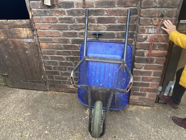 Wheelbarrows with strong parts usual last for years and the legs usually go before the pan