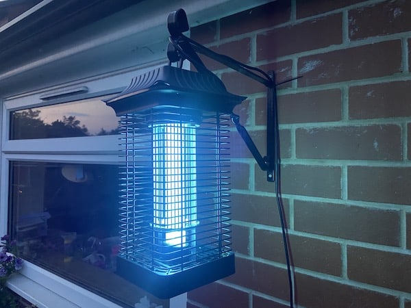 Mosquitoes are absolutely drawn to the blue UV light