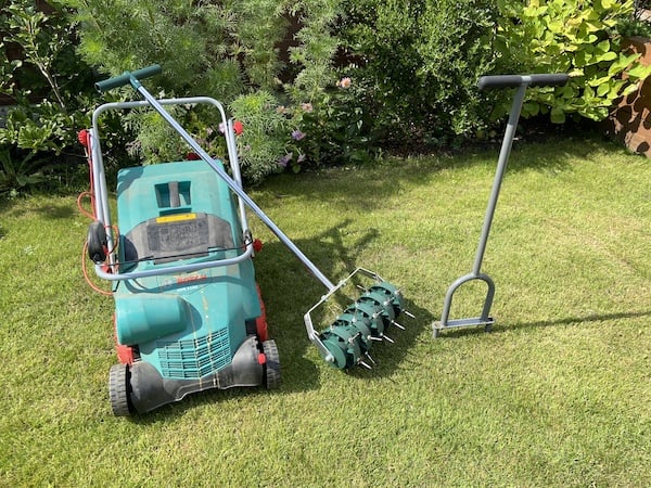 Scarifier side by side with two aerators