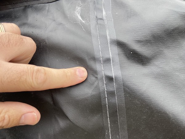 Sealed taped seams are a must to keep the water out