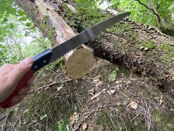 Wilkinson Sword easily cuts through 3-4 inch branches