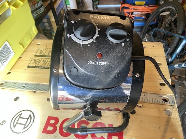 Electric fan heater ideal for garages